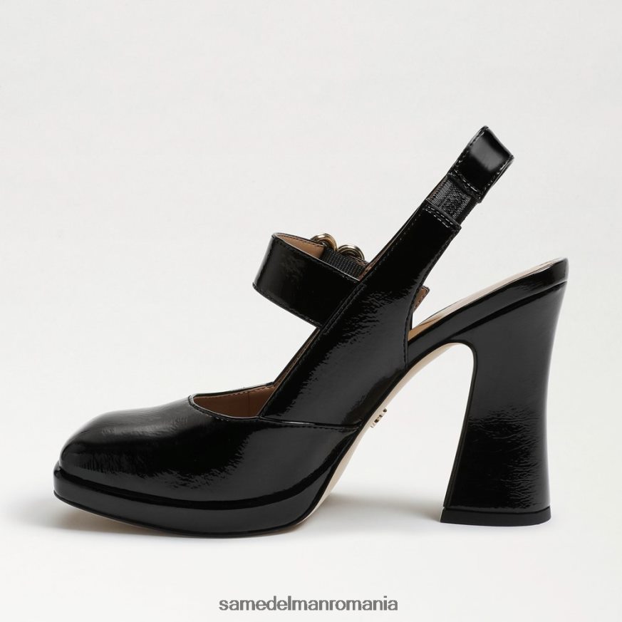 Sam Edelman încălţăminte brevet negru femei jildie slingback mary jane toc HN448Z316