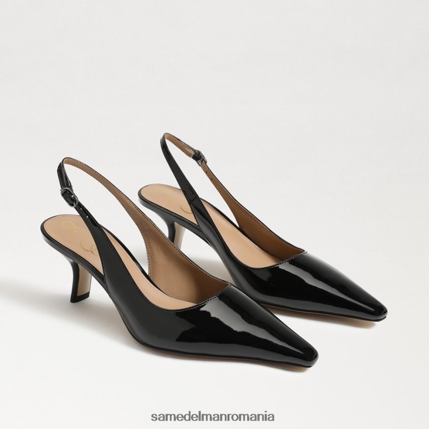 Sam Edelman încălţăminte brevet negru femei pompă bianka slingback HN448Z93