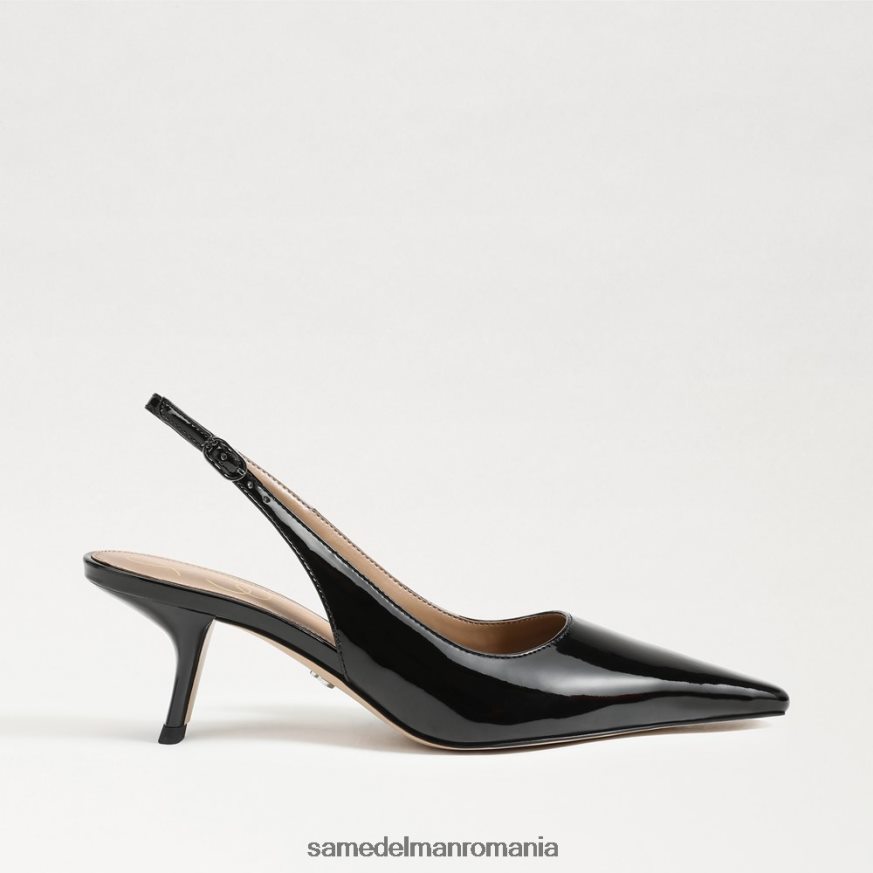 Sam Edelman încălţăminte brevet negru femei pompă bianka slingback HN448Z93