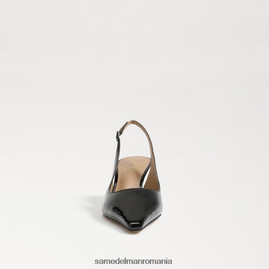 Sam Edelman încălţăminte brevet negru femei pompă bianka slingback HN448Z93