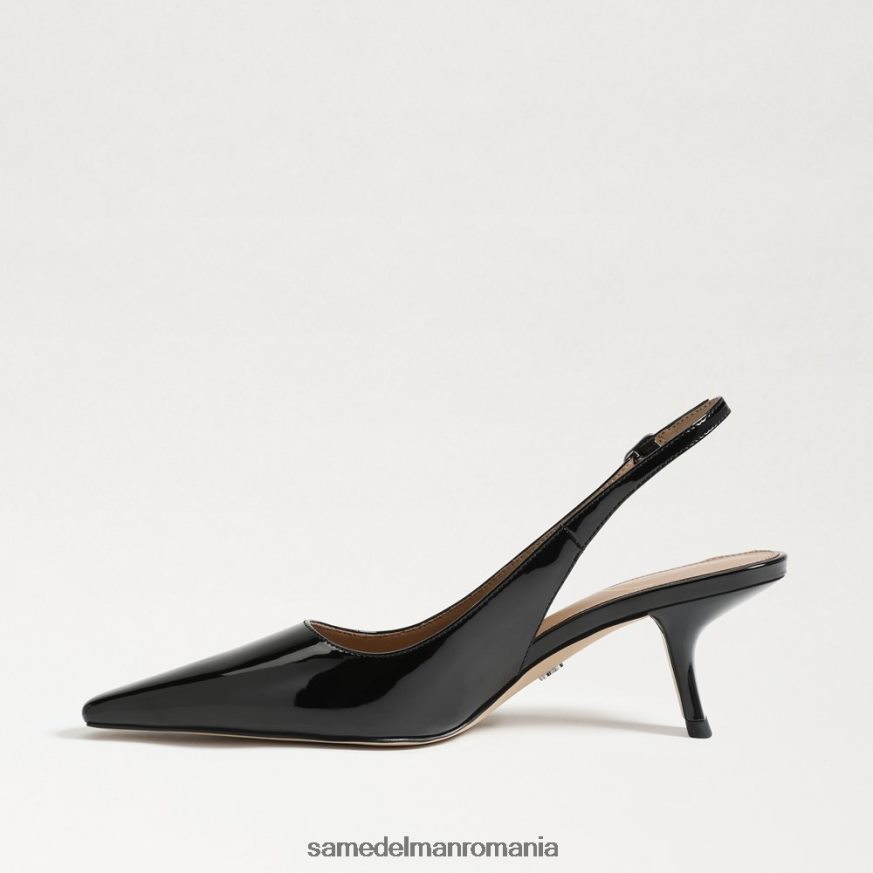 Sam Edelman încălţăminte brevet negru femei pompă bianka slingback HN448Z93