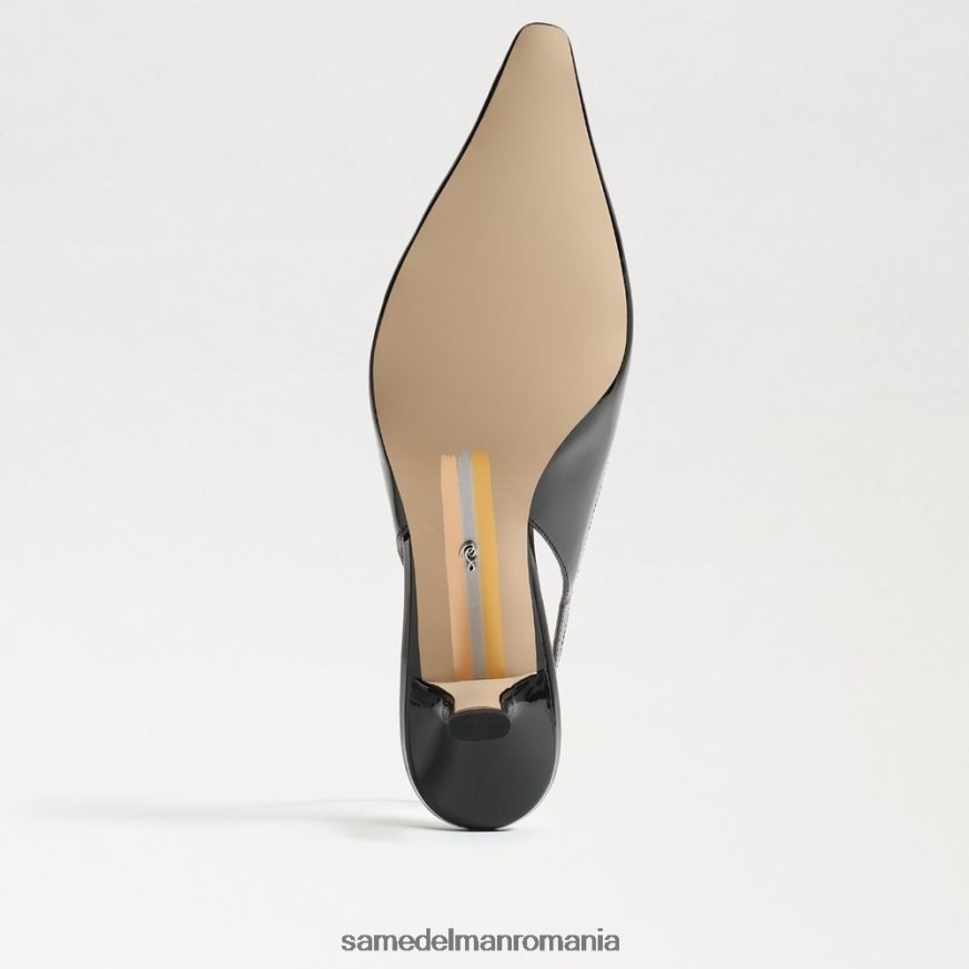 Sam Edelman încălţăminte brevet negru femei pompă bianka slingback HN448Z93