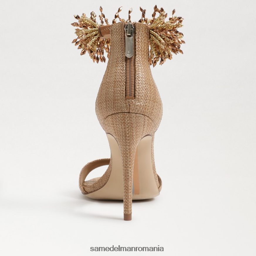 Sam Edelman încălţăminte buff bronz femei toc cu bandă la gleznă cu margele Gillie HN448Z603