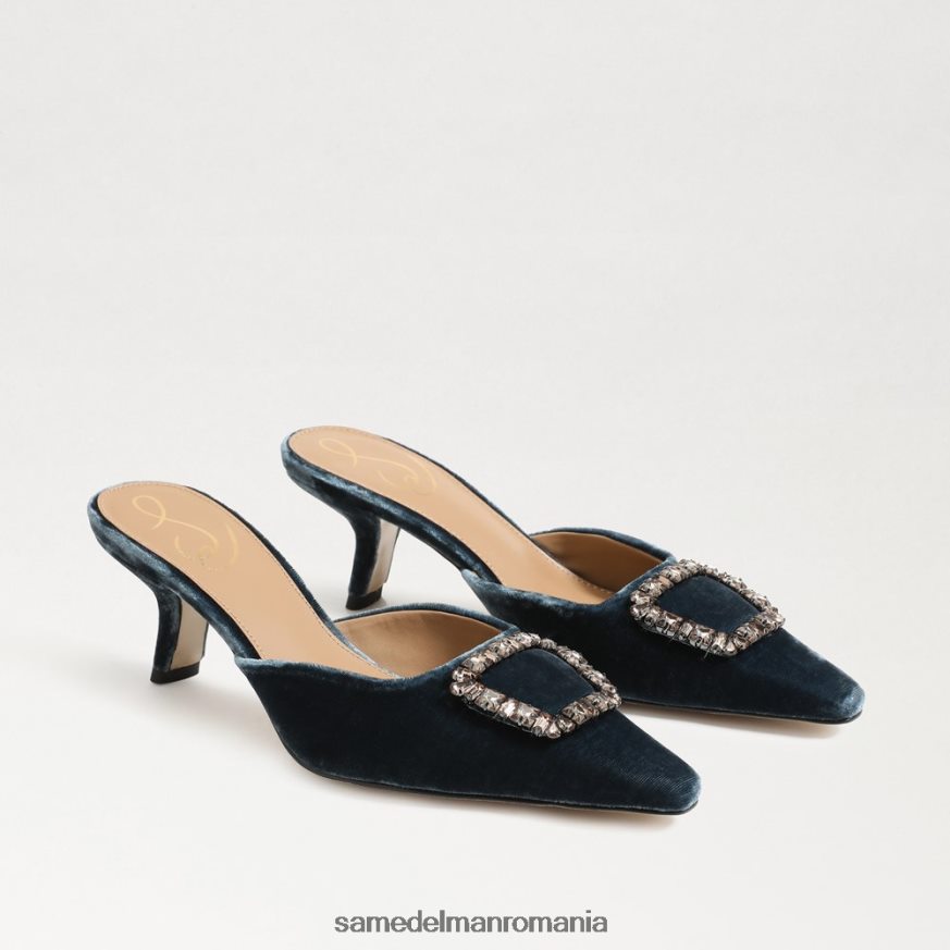 Sam Edelman încălţăminte catifea adâncă de safir femei brit kitten heel mule HN448Z433