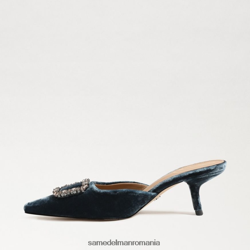Sam Edelman încălţăminte catifea adâncă de safir femei brit kitten heel mule HN448Z433