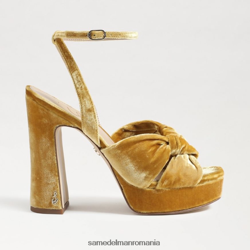 Sam Edelman încălţăminte catifea șofran femei toc platforma kristen HN448Z816