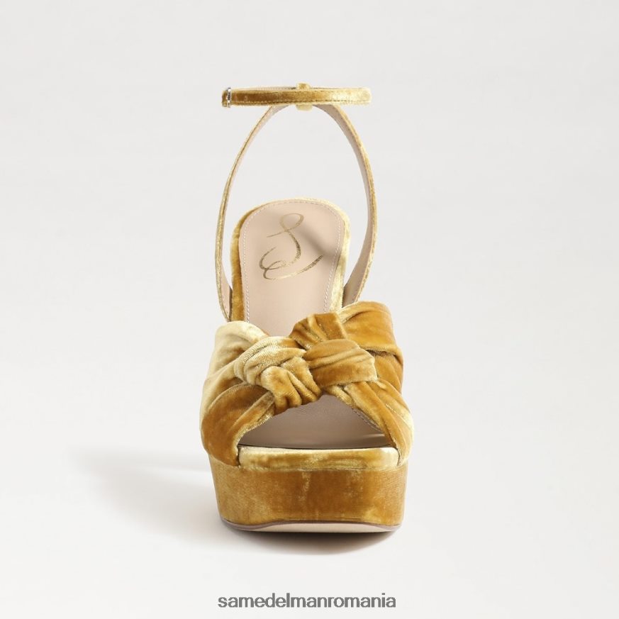 Sam Edelman încălţăminte catifea șofran femei toc platforma kristen HN448Z816