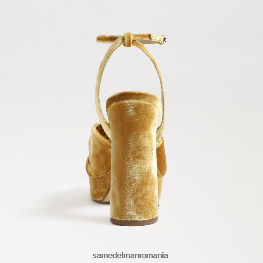 Sam Edelman încălţăminte catifea șofran femei toc platforma kristen HN448Z816