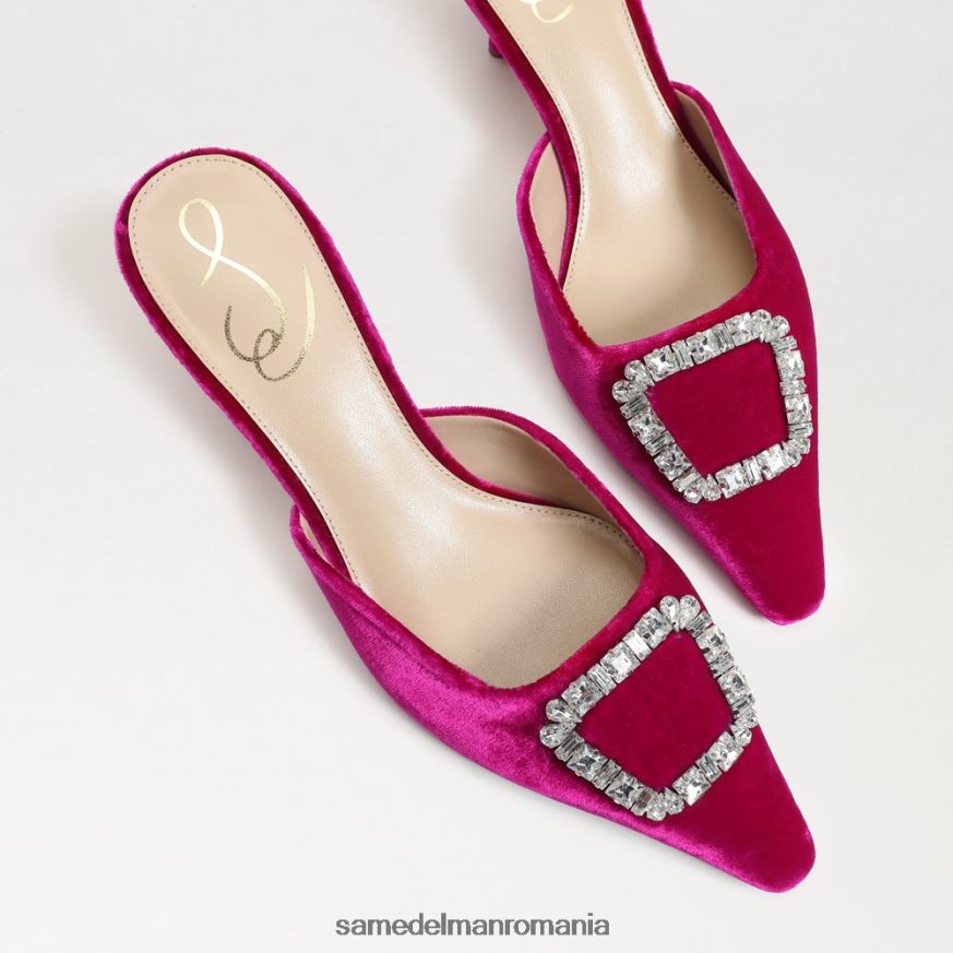 Sam Edelman încălţăminte catifea zmeură femei brit kitten heel mule HN448Z431