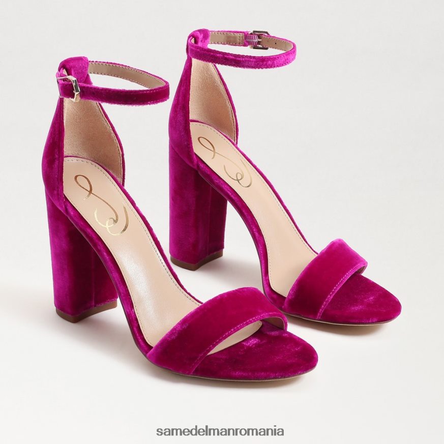 Sam Edelman încălţăminte catifea zmeură femei sandale cu toc bloc yaro HN448Z318