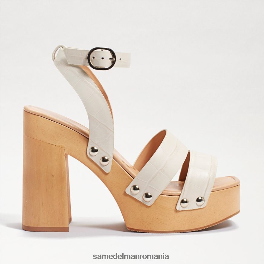Sam Edelman încălţăminte crocodiș modern de fildeș femei sandală cu toc cu platformă rosalind HN448Z802