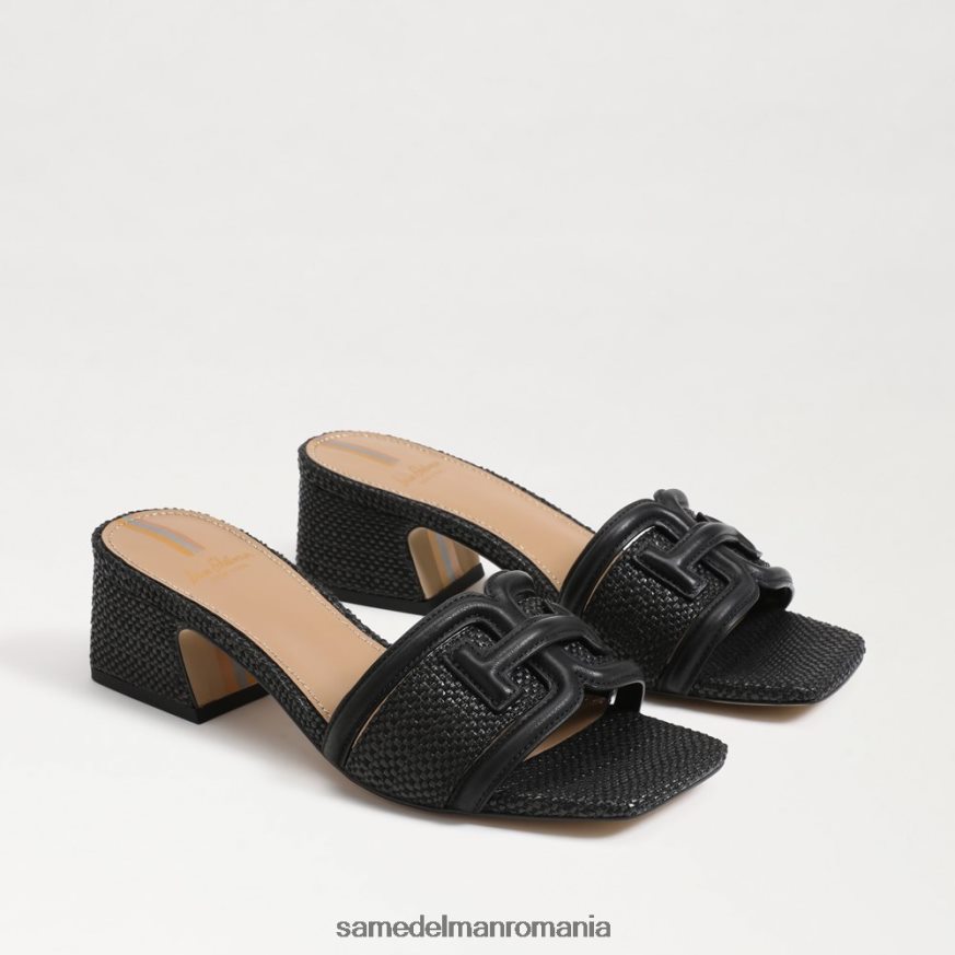 Sam Edelman încălţăminte țesătură neagră femei alunecarea cu toc bloc waylon HN448Z346