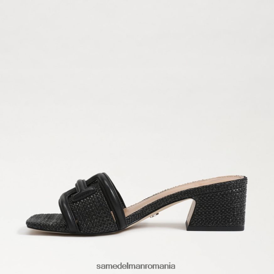 Sam Edelman încălţăminte țesătură neagră femei alunecarea cu toc bloc waylon HN448Z346