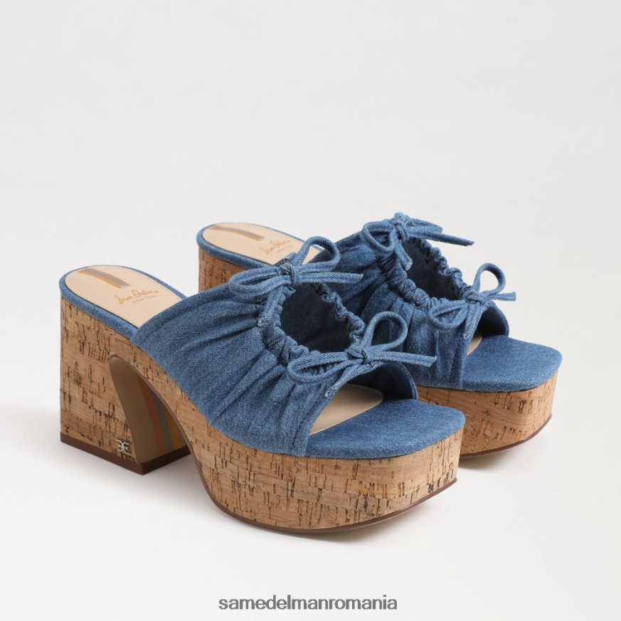 Sam Edelman încălţăminte indigo spălat femei toc cu platformă dova HN448Z347