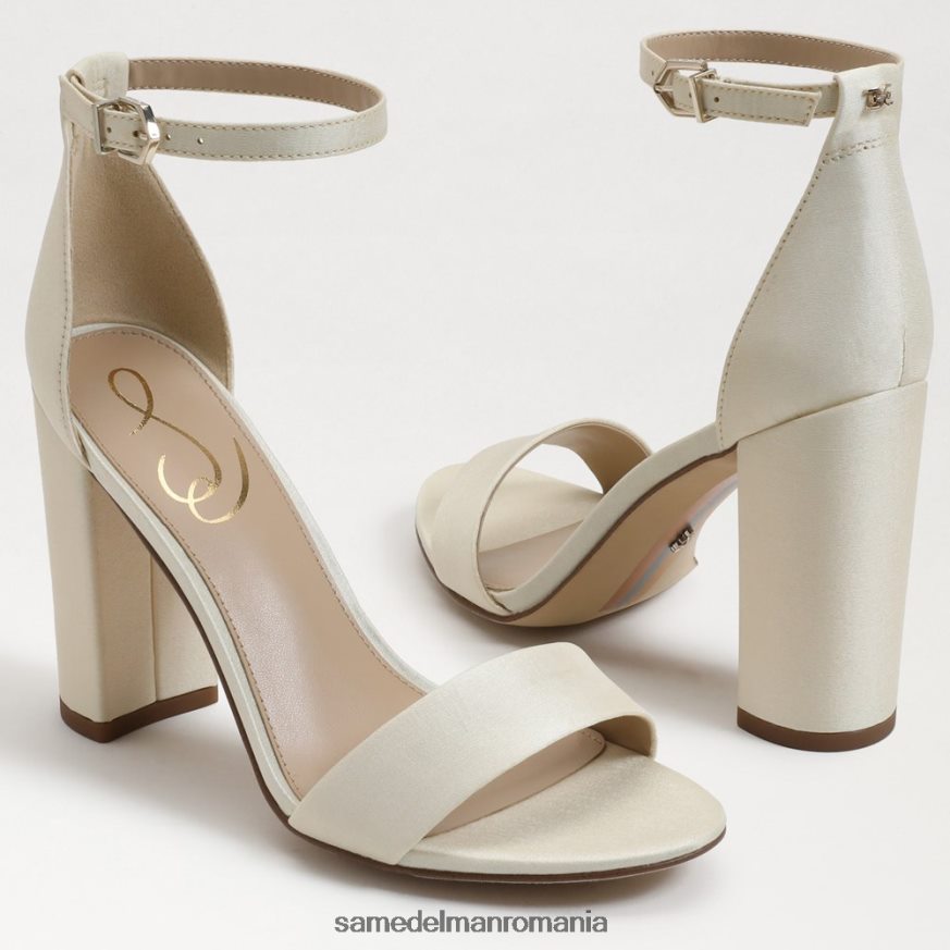 Sam Edelman încălţăminte mătase perla fildeș femei sandale cu toc bloc yaro HN448Z321