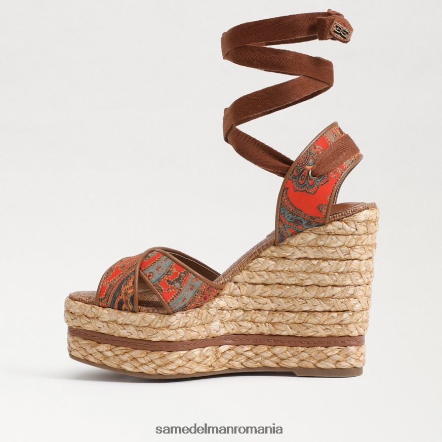 Sam Edelman încălţăminte mac portocaliu femei sandale cu pană vaughn espadrile HN448Z243