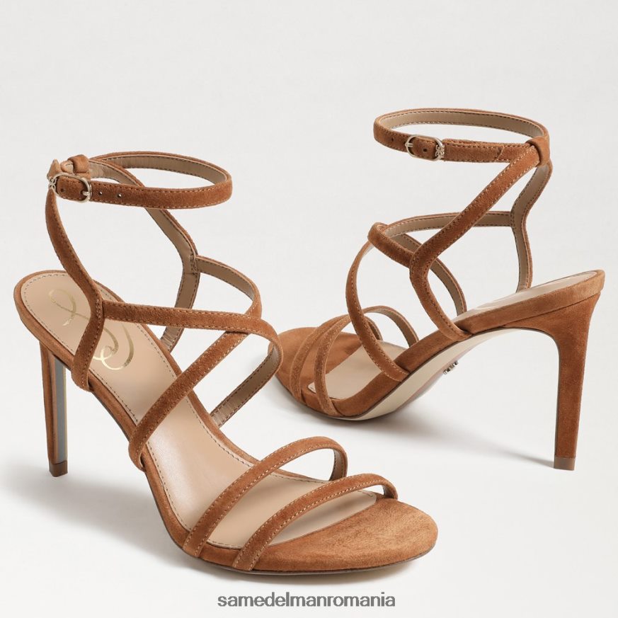 Sam Edelman încălţăminte maro de frontieră femei toc cu bretele delanie HN448Z651