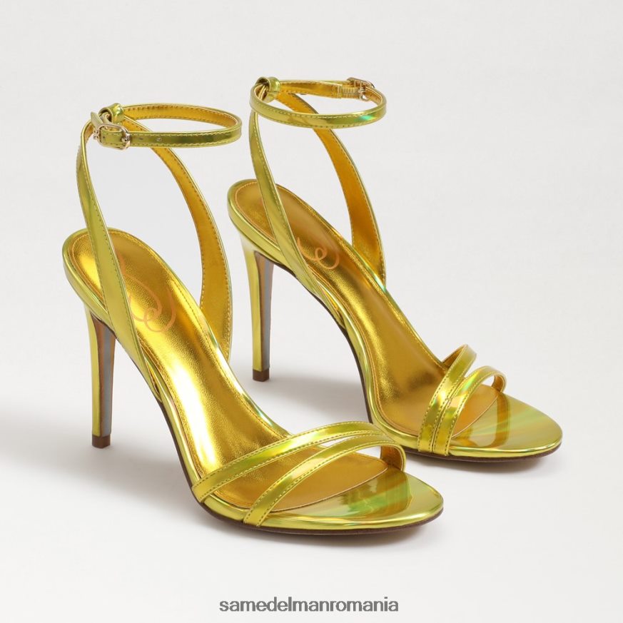 Sam Edelman încălţăminte mimoza auriu metalic femei toc cu cureaua gemmie HN448Z670