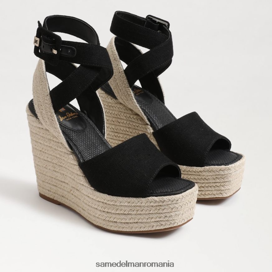 Sam Edelman încălţăminte negru femei vada sandale cu pană espadrile HN448Z381