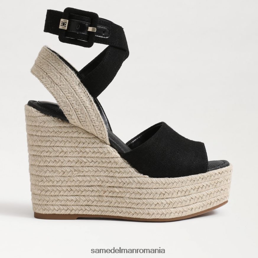 Sam Edelman încălţăminte negru femei vada sandale cu pană espadrile HN448Z381