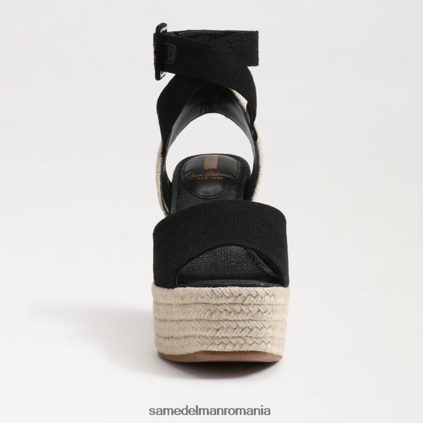 Sam Edelman încălţăminte negru femei vada sandale cu pană espadrile HN448Z381