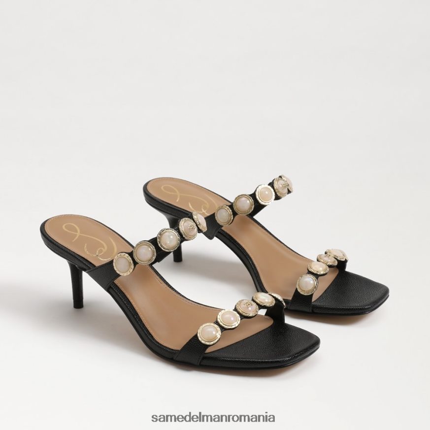 Sam Edelman încălţăminte șopârlă neagră femei palma kitten heel mule HN448Z494