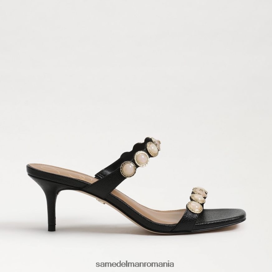 Sam Edelman încălţăminte șopârlă neagră femei palma kitten heel mule HN448Z494