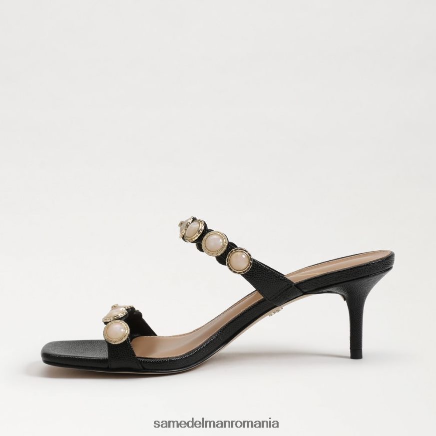 Sam Edelman încălţăminte șopârlă neagră femei palma kitten heel mule HN448Z494