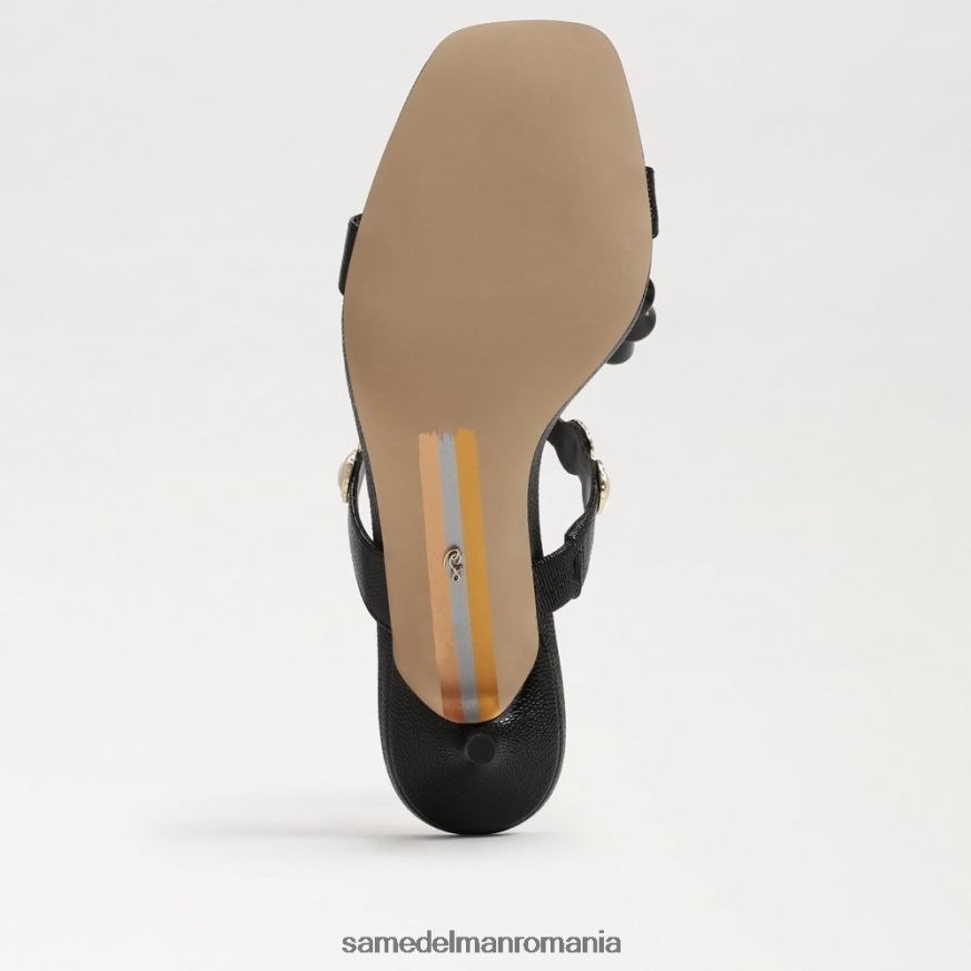 Sam Edelman încălţăminte șopârlă neagră femei palma kitten heel mule HN448Z494