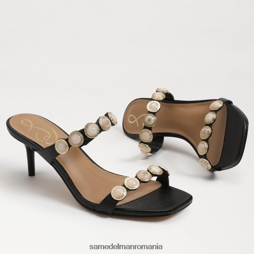 Sam Edelman încălţăminte șopârlă neagră femei palma kitten heel mule HN448Z494
