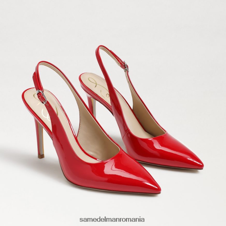 Sam Edelman încălţăminte patent roșu rubin femei pompă hazel slingback HN448Z664