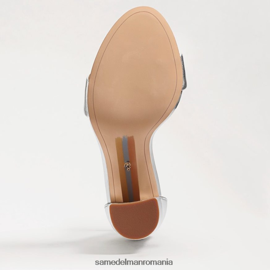 Sam Edelman încălţăminte piele argintie femei sandale cu toc bloc yaro HN448Z327