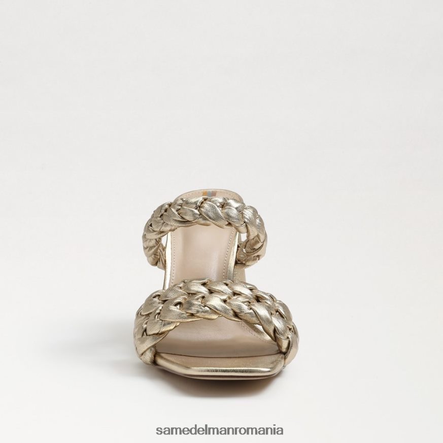 Sam Edelman încălţăminte piele cu frunze de aur femei Kendra block heel mule HN448Z804