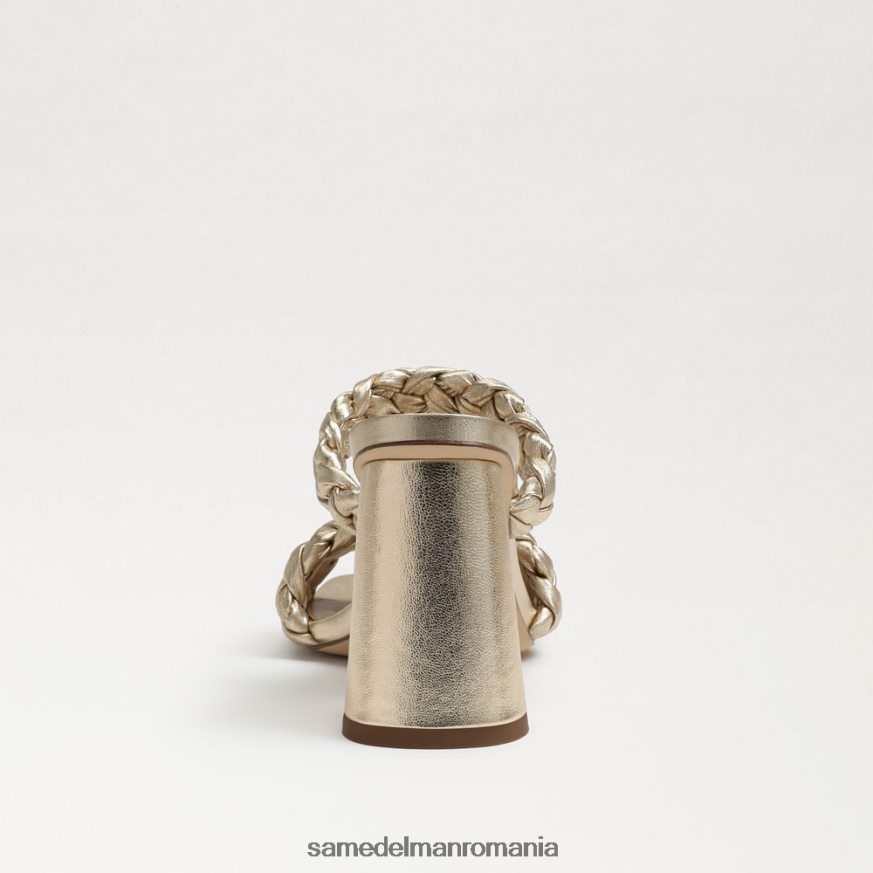 Sam Edelman încălţăminte piele cu frunze de aur femei Kendra block heel mule HN448Z804