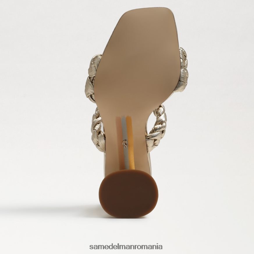 Sam Edelman încălţăminte piele cu frunze de aur femei Kendra block heel mule HN448Z804