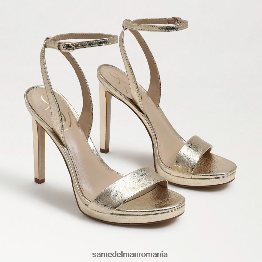 Sam Edelman încălţăminte piele cu frunze de aur femei jad curea la gleznă toc HN448Z386