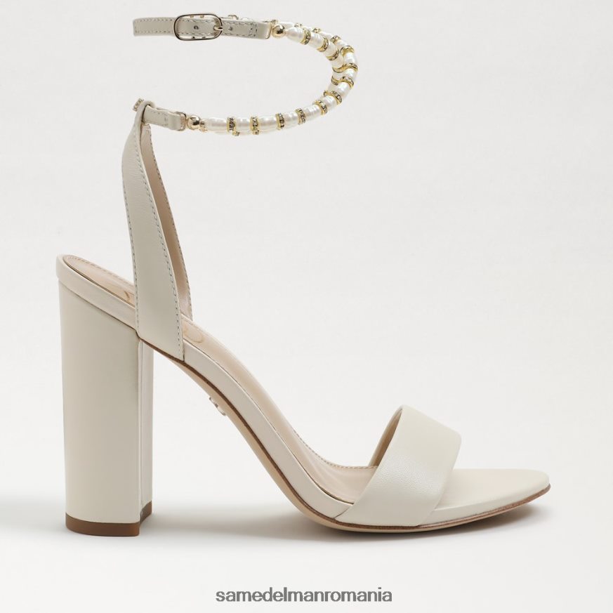 Sam Edelman încălţăminte piele de fildeș modernă femei sandale Yanelli cu toc bloc HN448Z857