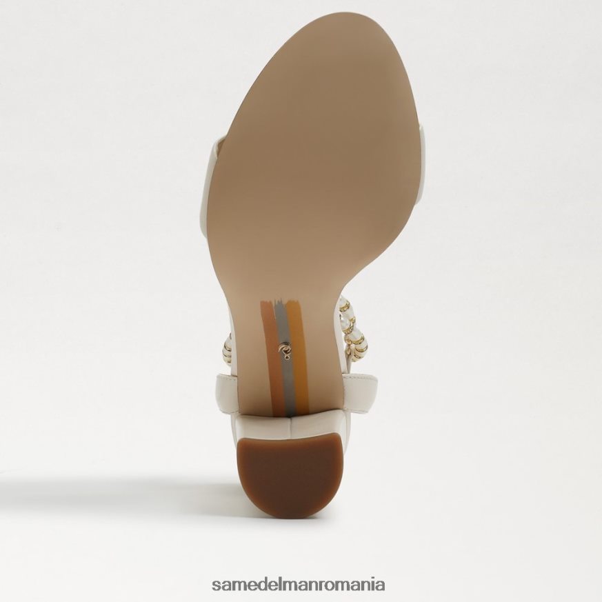 Sam Edelman încălţăminte piele de fildeș modernă femei sandale Yanelli cu toc bloc HN448Z857