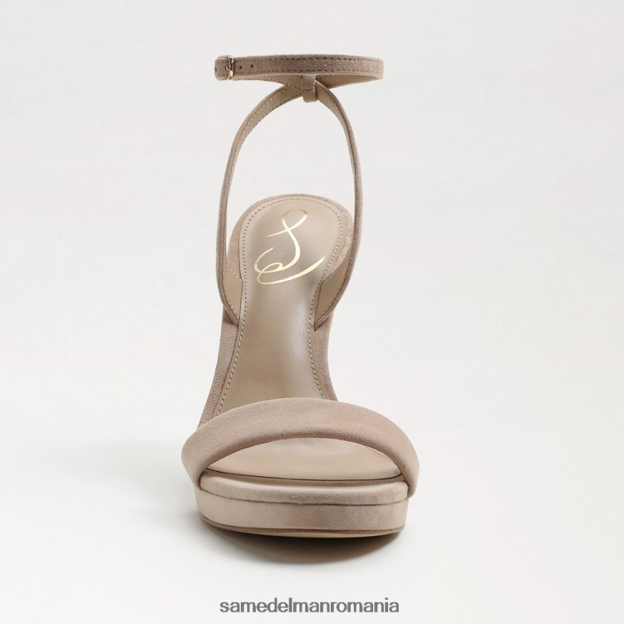 Sam Edelman încălţăminte piele intoarsa cappuccino femei jad curea la gleznă toc HN448Z391