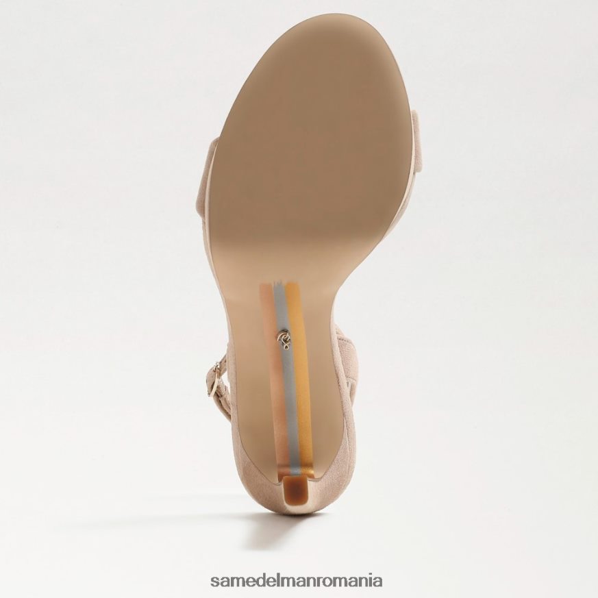 Sam Edelman încălţăminte piele intoarsa cappuccino femei jad curea la gleznă toc HN448Z391