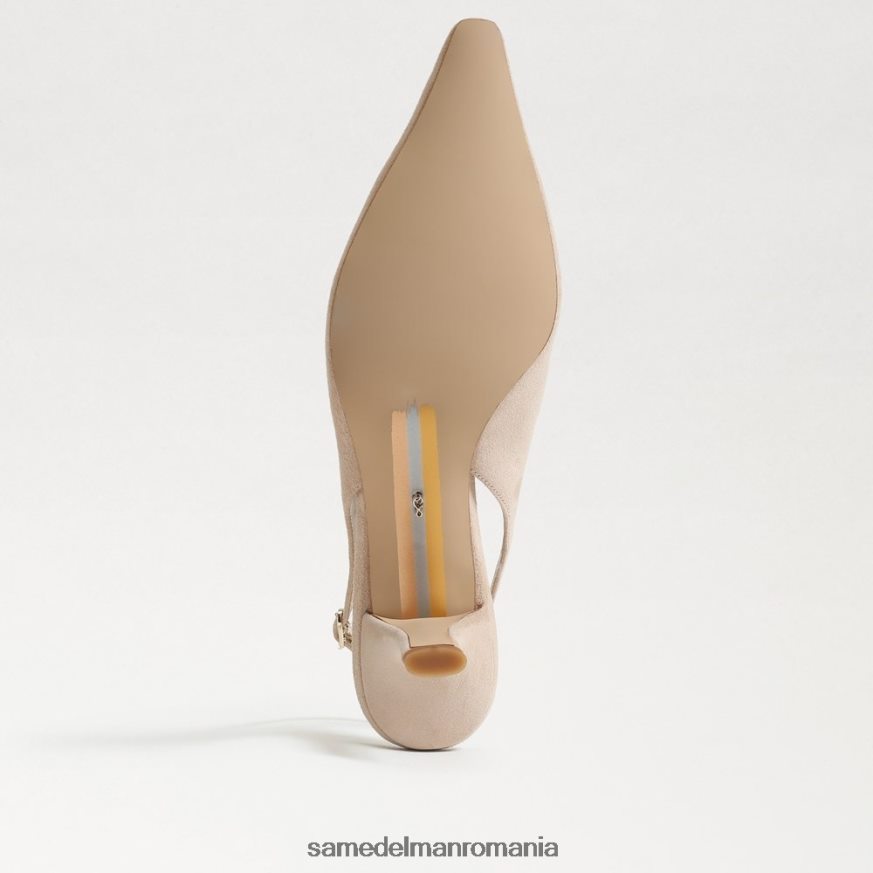 Sam Edelman încălţăminte piele intoarsa cappuccino femei pompă bianka slingback HN448Z98