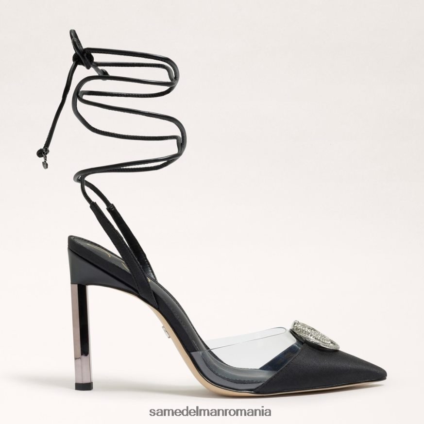Sam Edelman încălţăminte piele intoarsa neagra femei adrian strappy stiletto HN448Z269