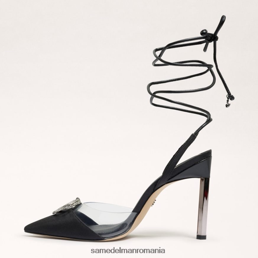 Sam Edelman încălţăminte piele intoarsa neagra femei adrian strappy stiletto HN448Z269