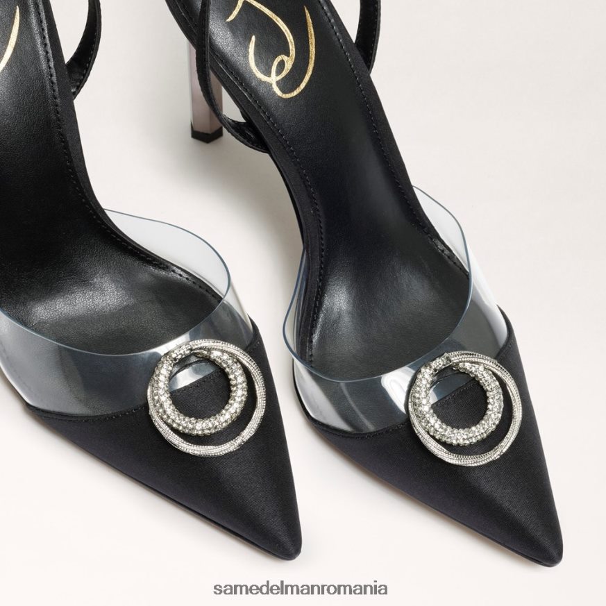 Sam Edelman încălţăminte piele intoarsa neagra femei adrian strappy stiletto HN448Z269