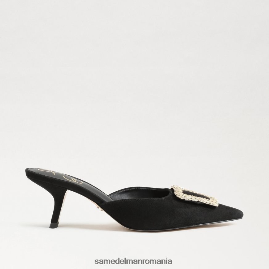 Sam Edelman încălţăminte piele intoarsa neagra femei brit kitten heel mule HN448Z434