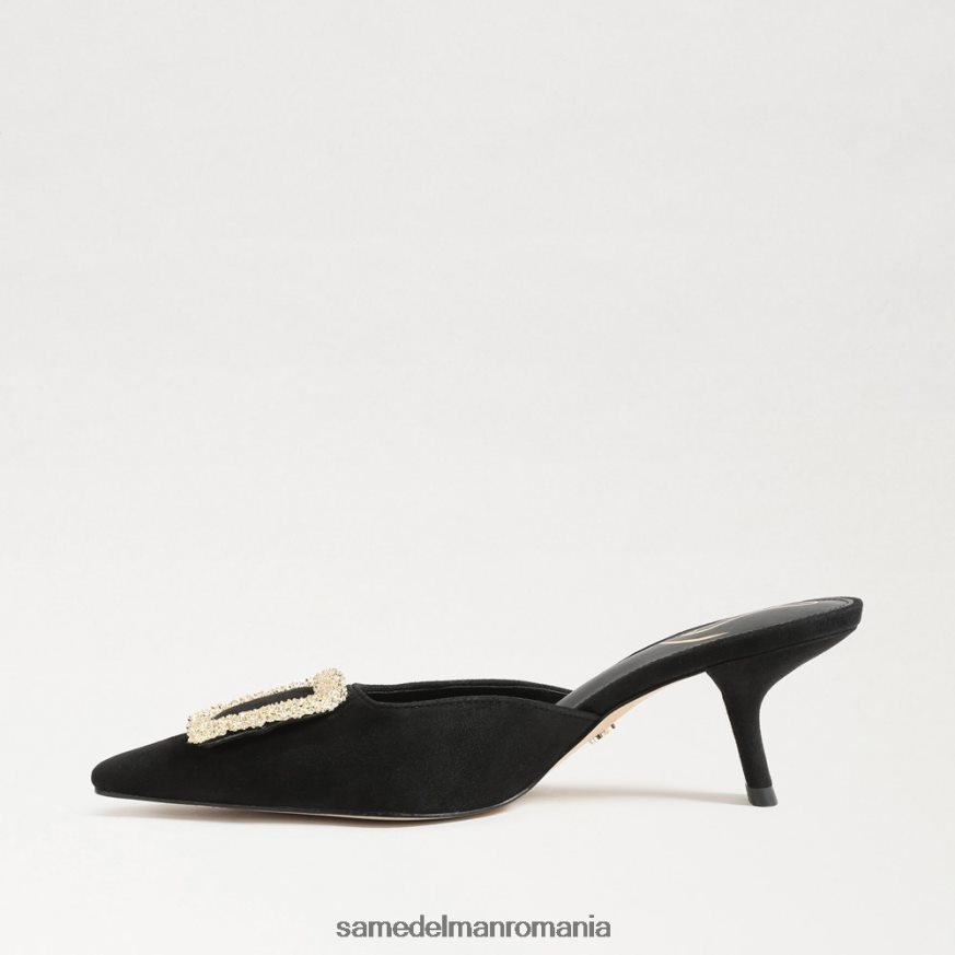 Sam Edelman încălţăminte piele intoarsa neagra femei brit kitten heel mule HN448Z434