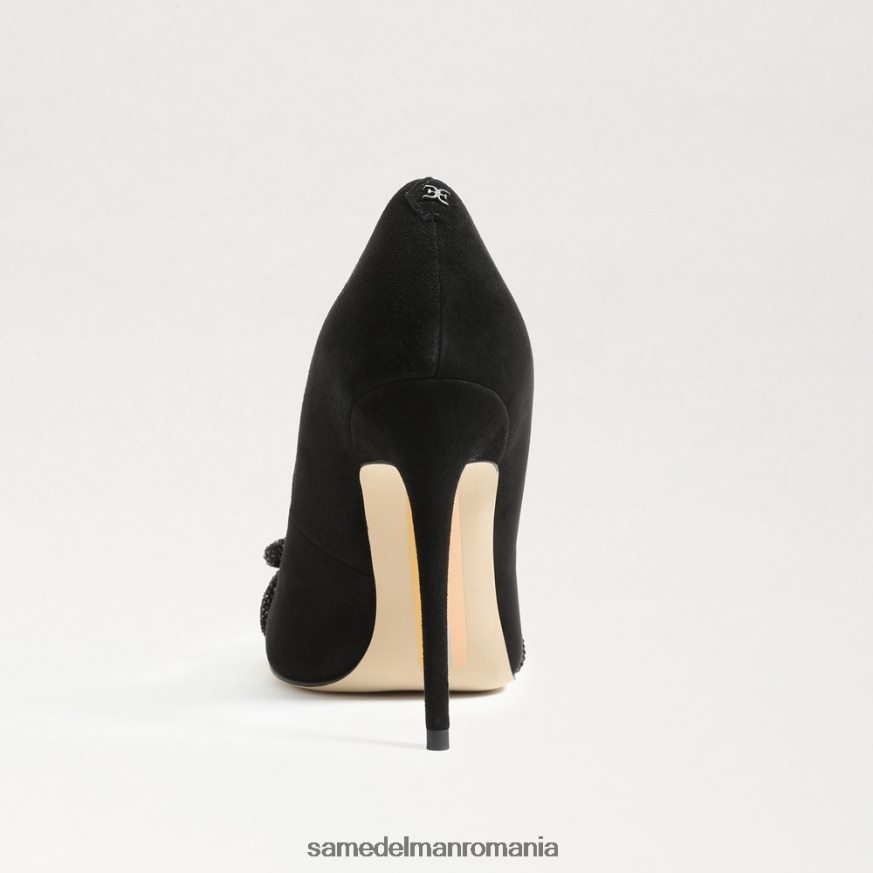 Sam Edelman încălţăminte piele intoarsa neagra femei deela toc ascutit HN448Z755