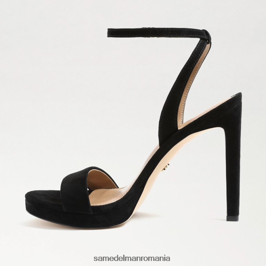 Sam Edelman încălţăminte piele intoarsa neagra femei jad curea la gleznă toc HN448Z392