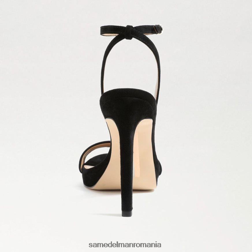 Sam Edelman încălţăminte piele intoarsa neagra femei jad curea la gleznă toc HN448Z392