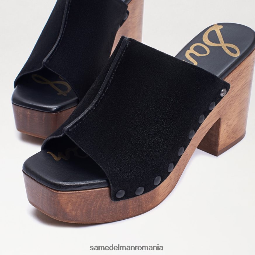 Sam Edelman încălţăminte piele intoarsa neagra femei josselyn mule HN448Z640